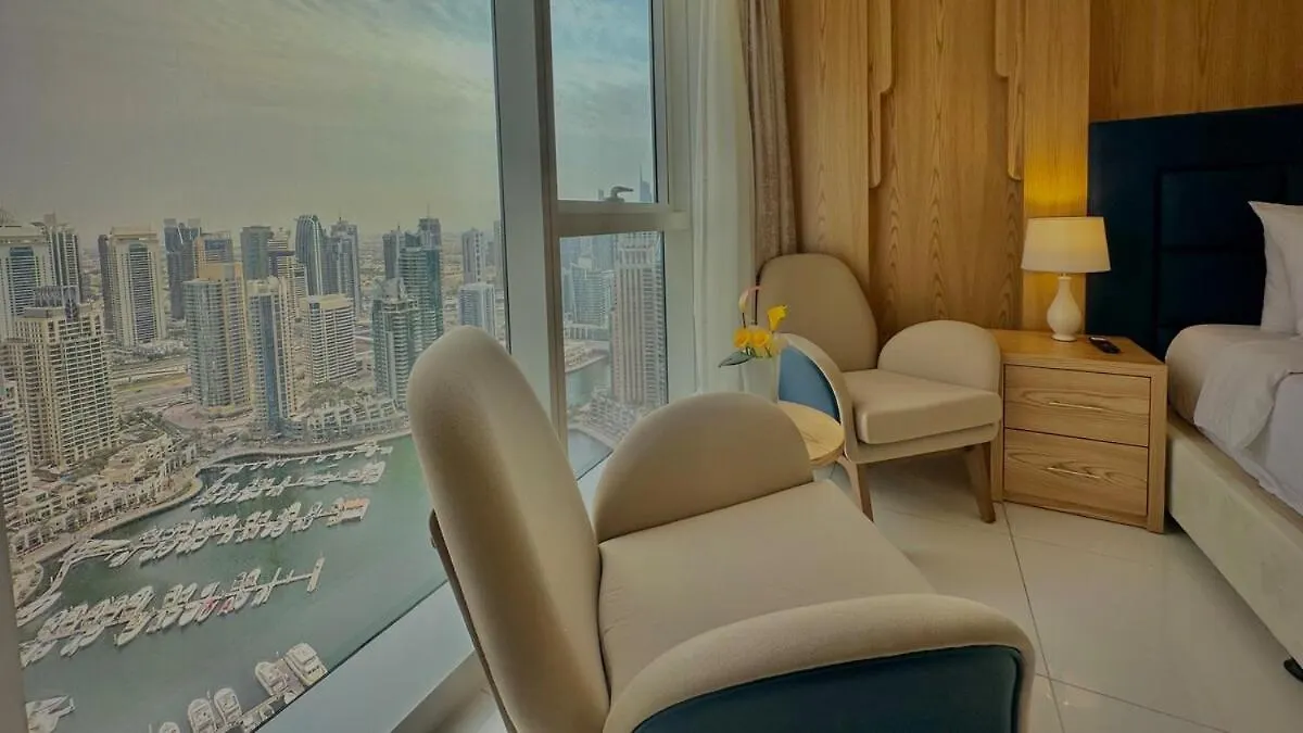 Exclusive 2Br Escape With Marina Views In Damac Heights By Bhavan Vacation Homes Dubai
