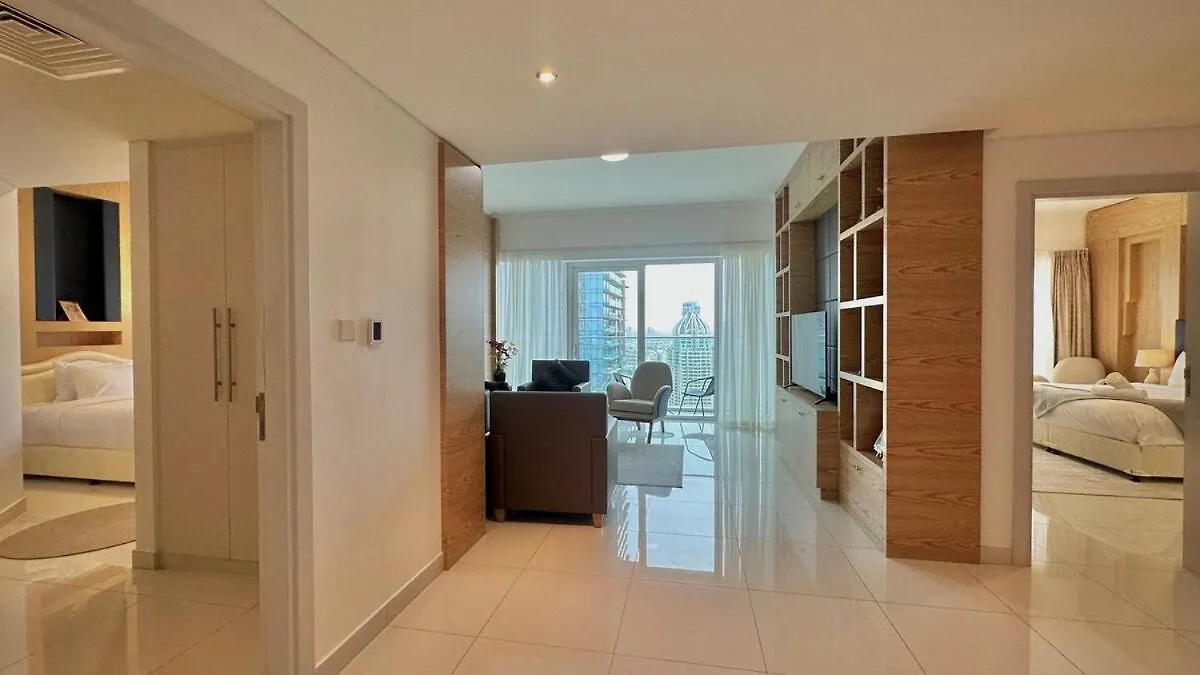 Apartment Exclusive 2Br Escape With Marina Views In Damac Heights By Bhavan Vacation Homes Dubai